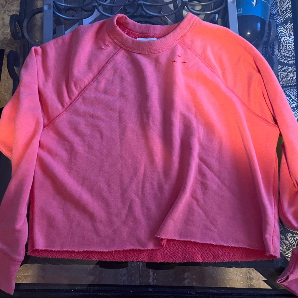 Aerie distressed sweatshirt pink